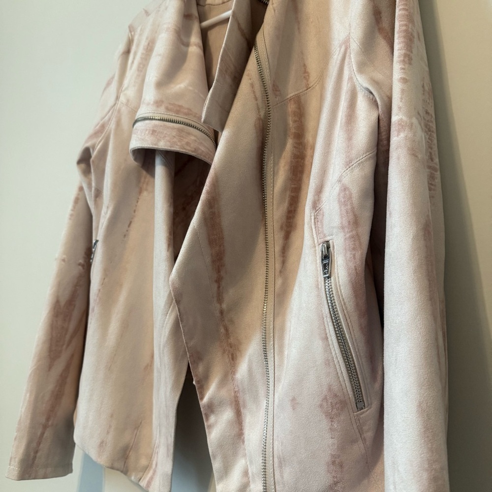 BNWT Blank NYC 70s Bohemian Hippie Style Soft Suede Blush Pink Women’s Jacket - Picture 5 of 11